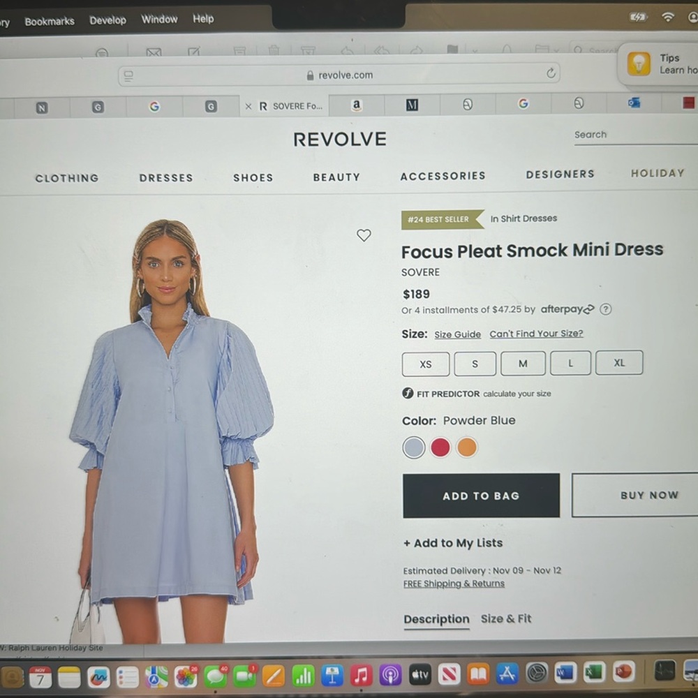Perfect condition and worn once Focus Pleat Smock Mini dress
